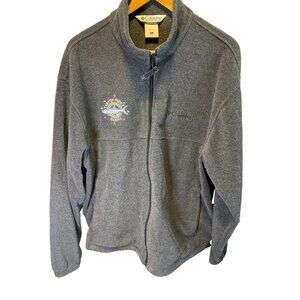 Columbia Gray Fleece Full Zip Tarpon Point Marina Jacket Sz XL